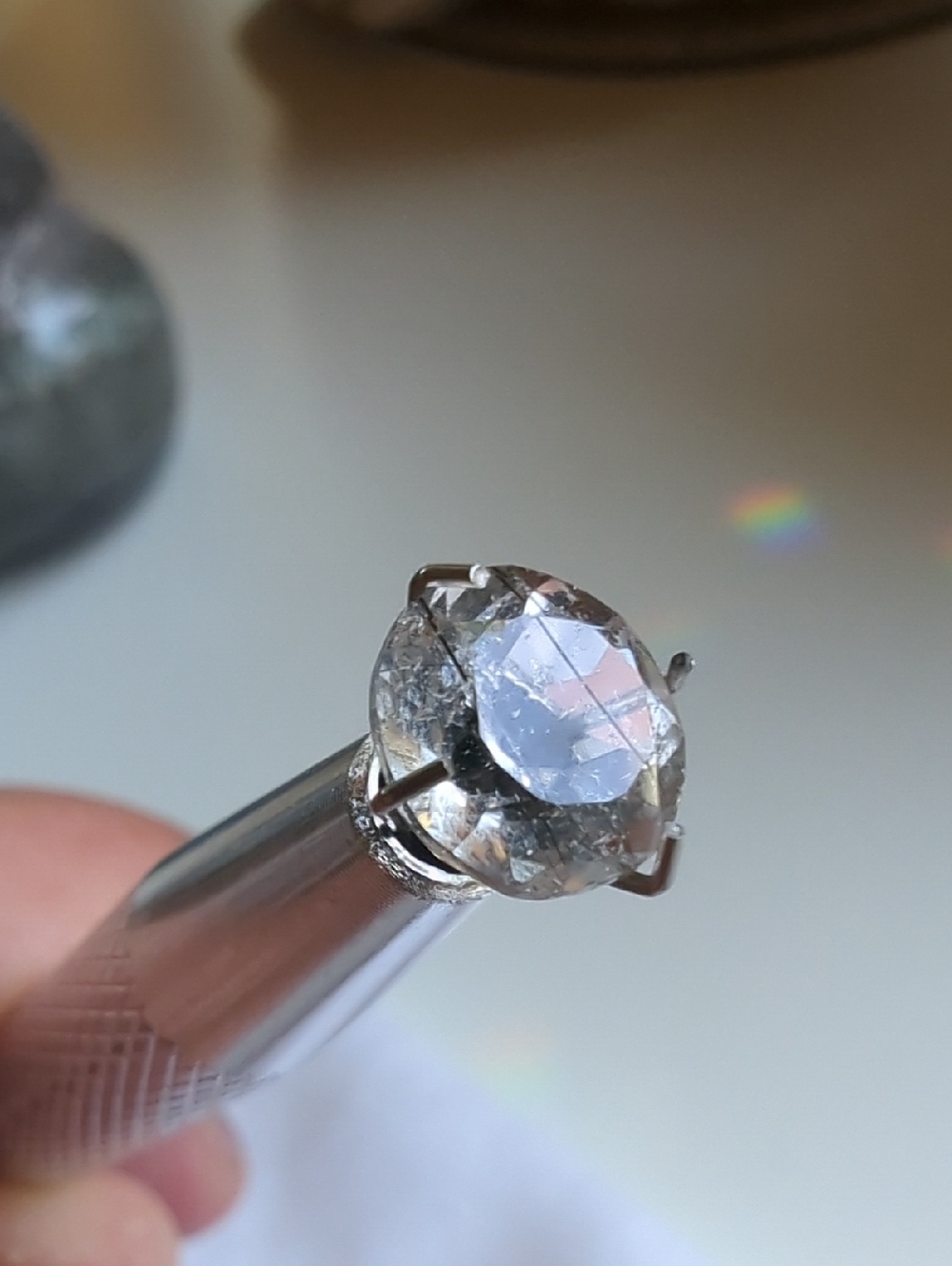 Rutilated Quartz 1.7 Carat Round Faceted Loose Gemstone - Picture 13 of 15